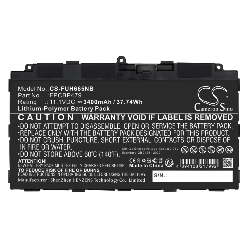 Notebook battery Fujitsu Stylistic Q665