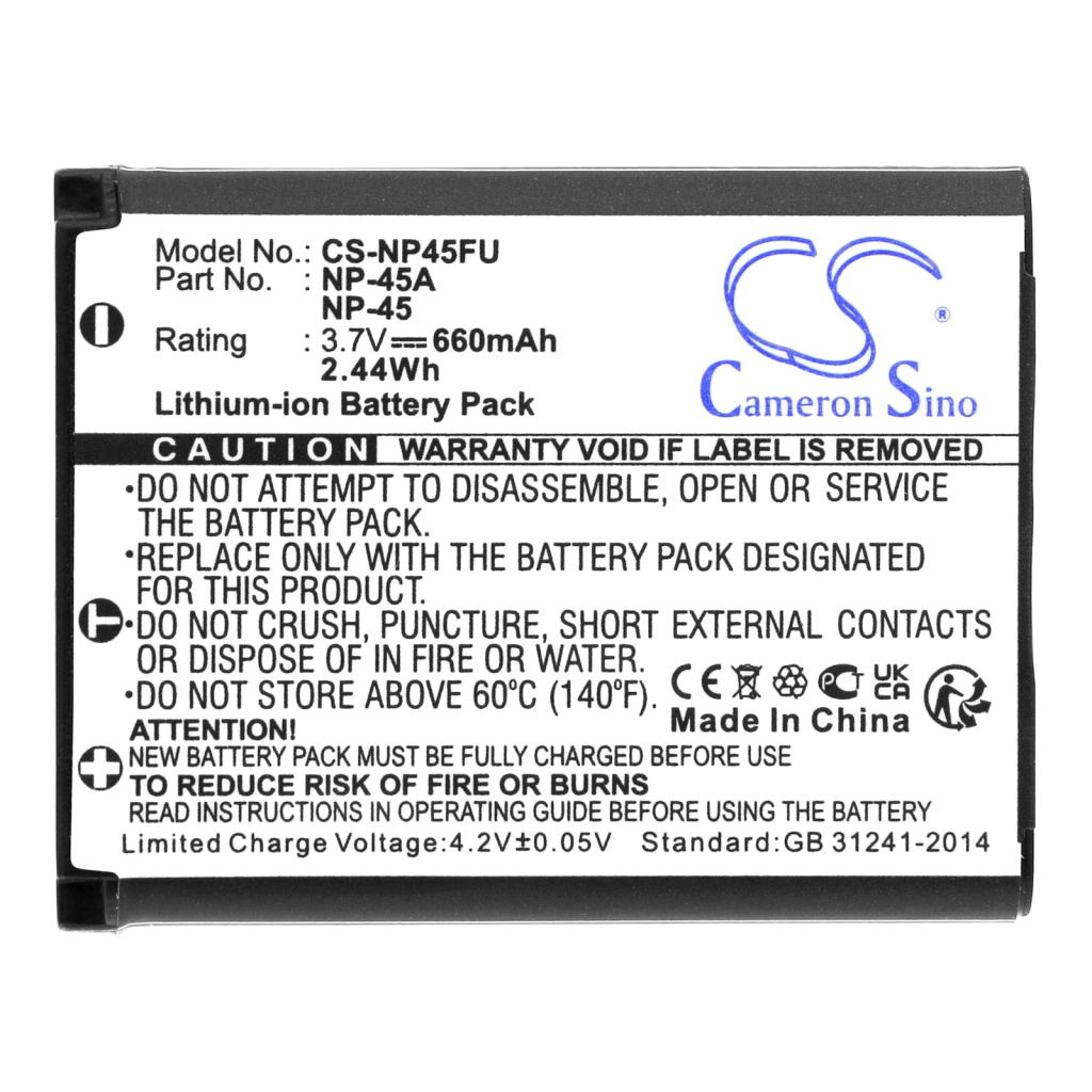 BarCode, Scanner Battery Fujifilm FinePix J15fd