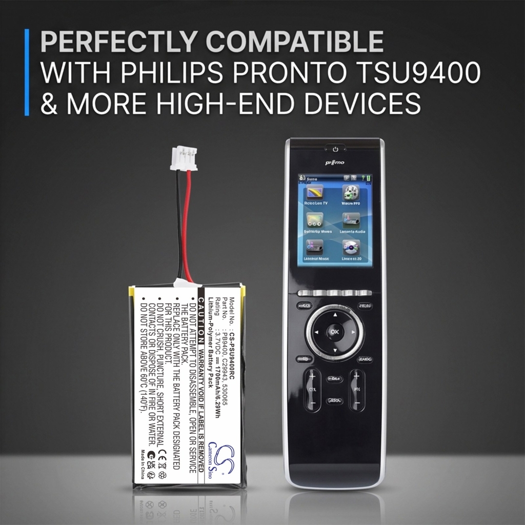 Batteries compatible with Philips Pronto TSU-9300 TSU-9400 TSU9300 CS-PSU9400RC