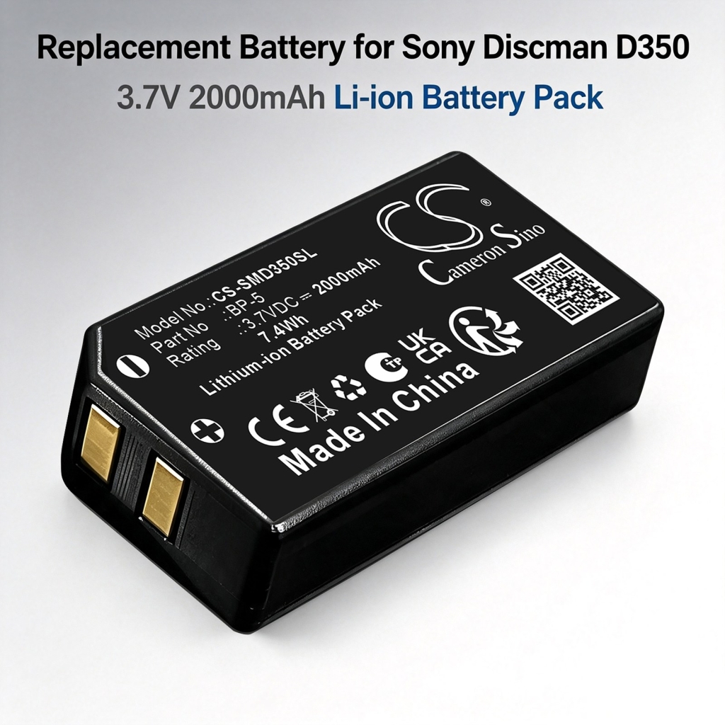 Batteries compatible with Sony Discman D310 CD player D350 CD player CS-SMD350SL