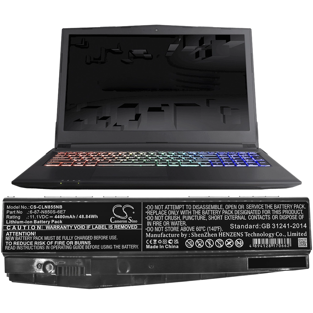 Notebook battery Wooking CS-CLN855NB