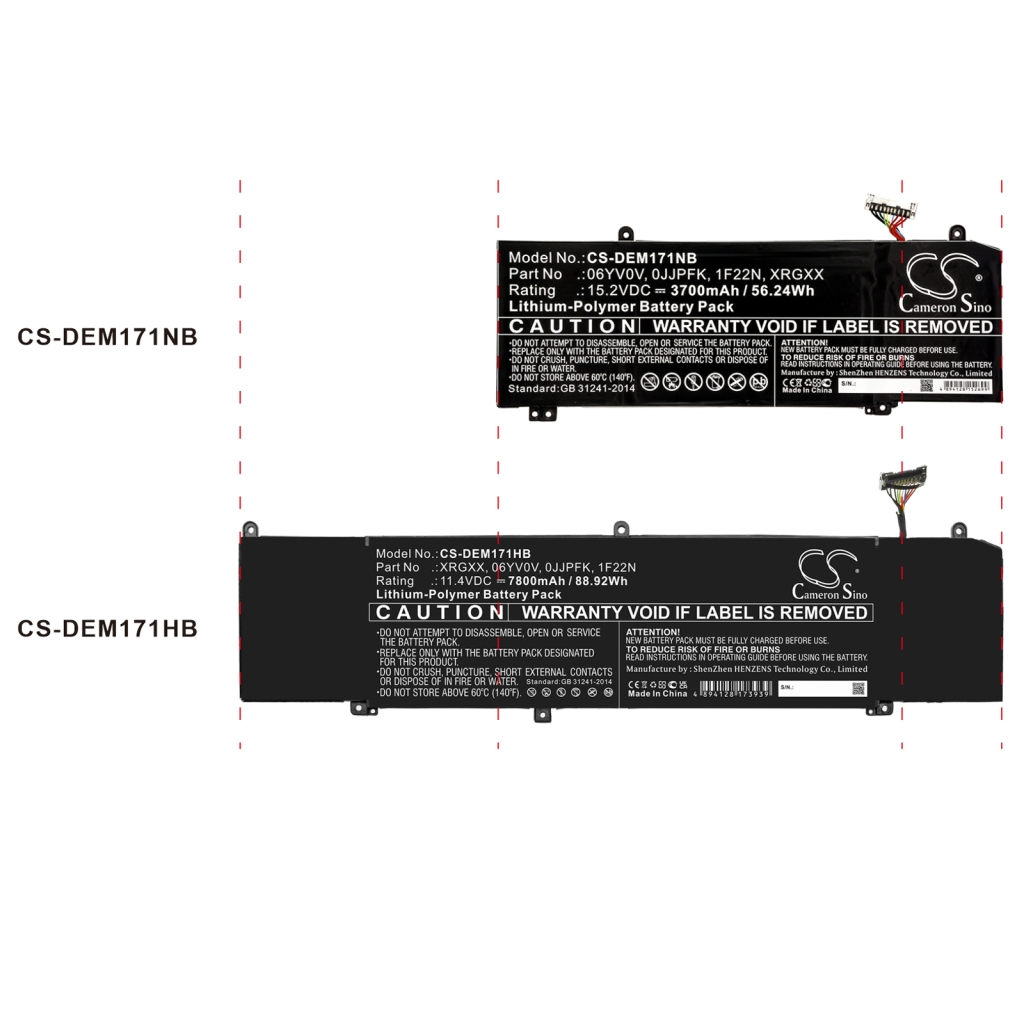 Notebook battery DELL ALW15M-D1525S