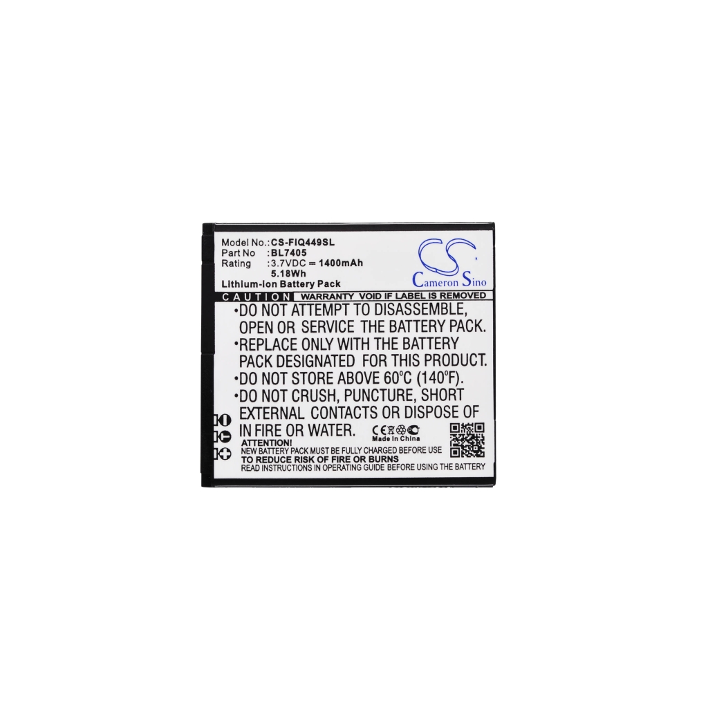 Compatible battery replacement for Fly BL7405