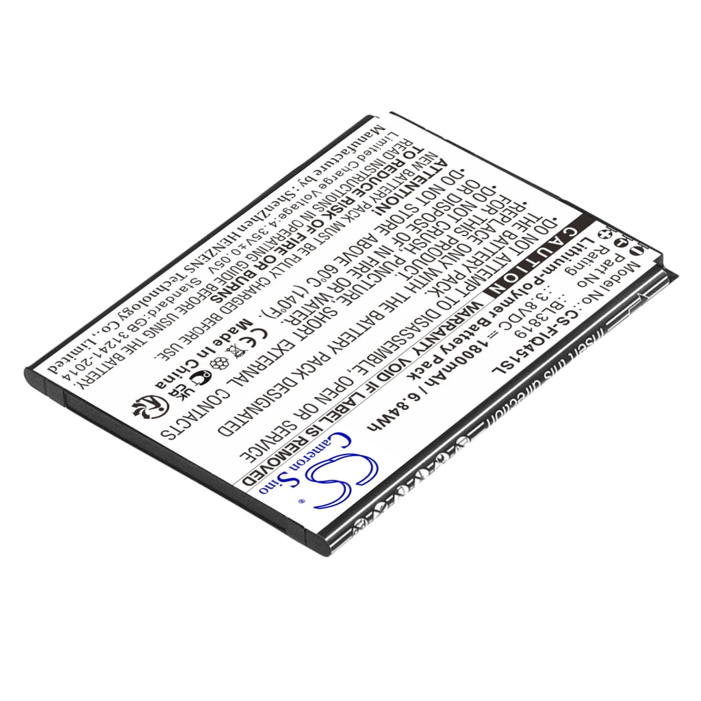 Compatible battery replacement for Fly BL3819