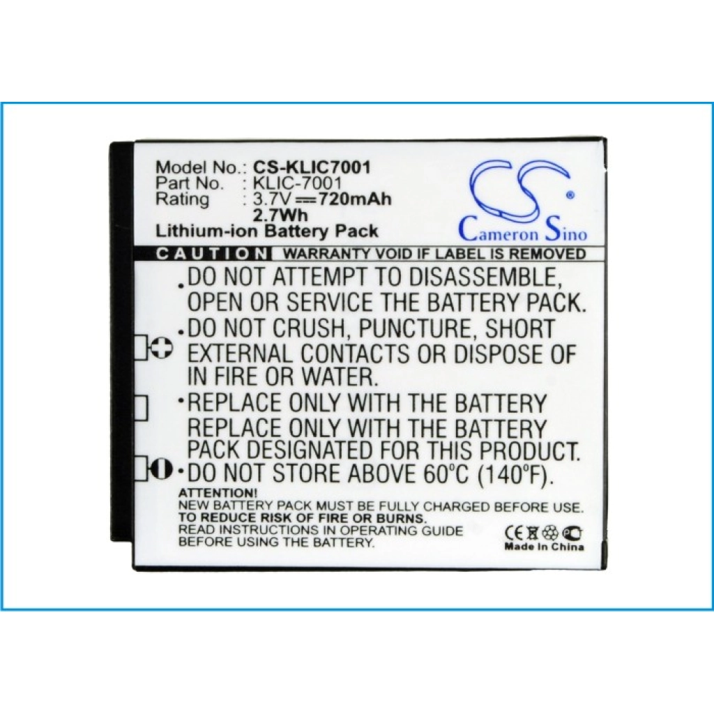 Camera Battery Dxg CS-KLIC7001