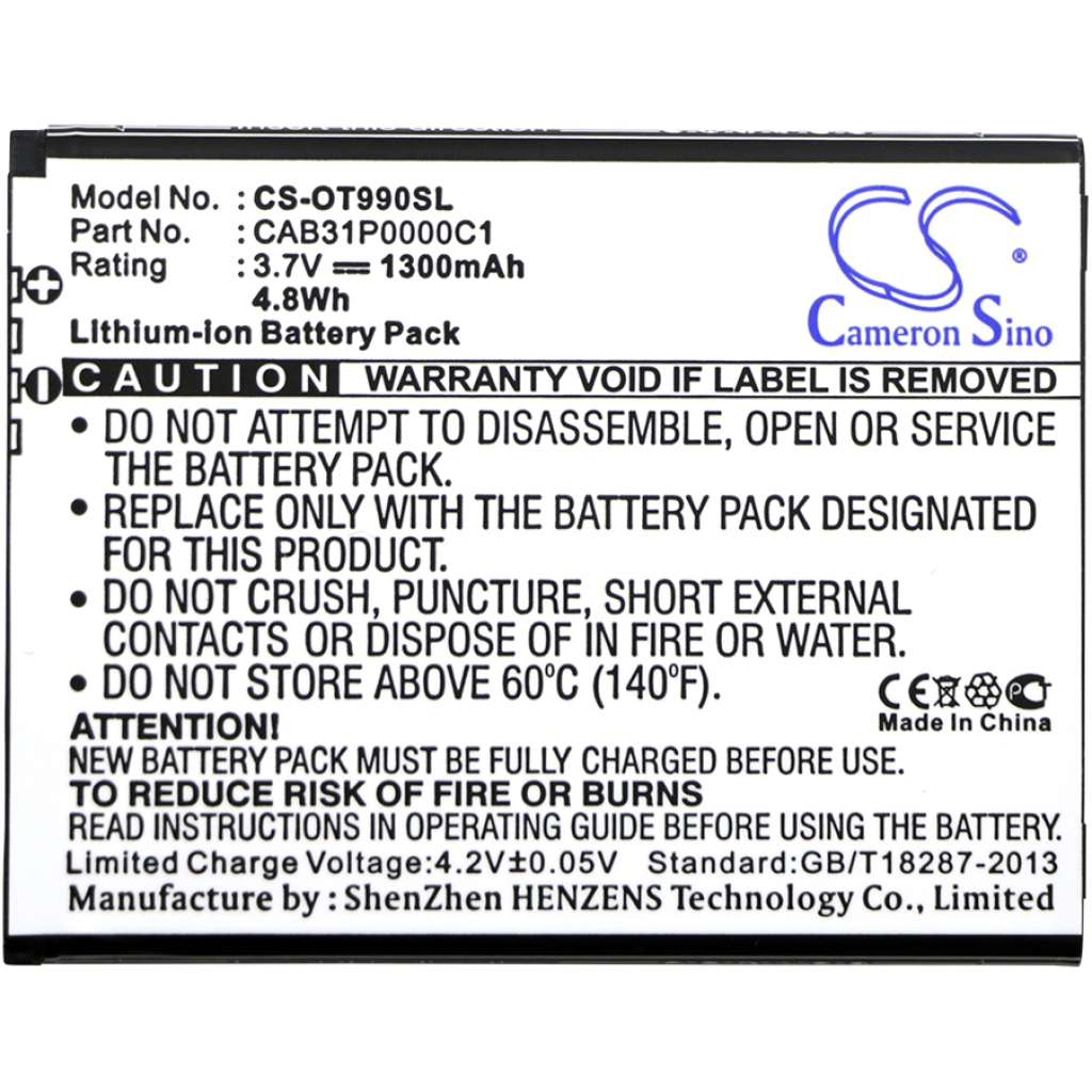 Mobile Phone Battery Alcatel OT-4020E