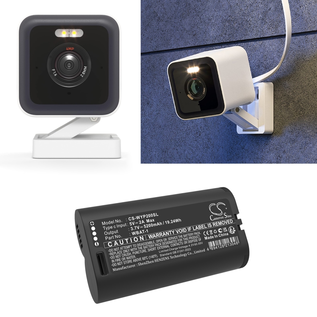 Home Security Camera Battery Wyze CS-WYP200SL