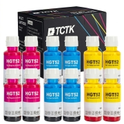 TCTK Ink Cartridges 100ml GT52C GT52M GT52Y 12-pack CMY (4 of each) compatible with HP DeskJet GT 5810 5820 5822, Ink Tank 115 118 310 311 315 318 319 410 411 412 415 416 418 419, Smart Tank 500 502