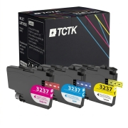 TCTK ink cartridges LC-3237 3 pack CMY compatible with Brother HL-J 6000 DW HL-J 6100 DW MFC-J 5945 DW MFC-J 6945 DW MFC-J 6947 DW, replaces LC3237C