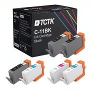 TCTK Ink Cartridges BCI-11 BCI-11 4-pack 2x Black 2x Multi-Color compatible with Canon BJC 50 55 70 80 85, for BJC 85 PW, replaces BCI-11BK