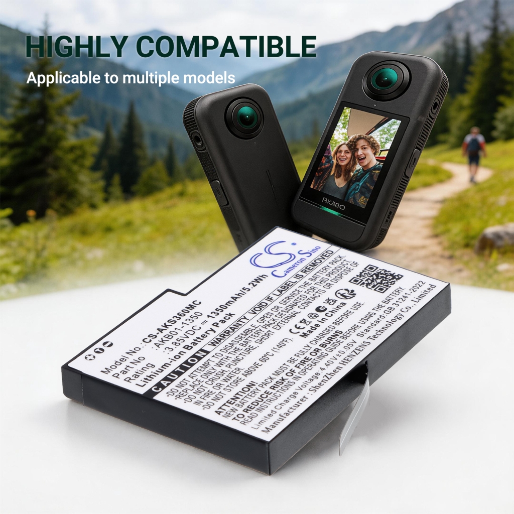 Battery compatible with Akaso