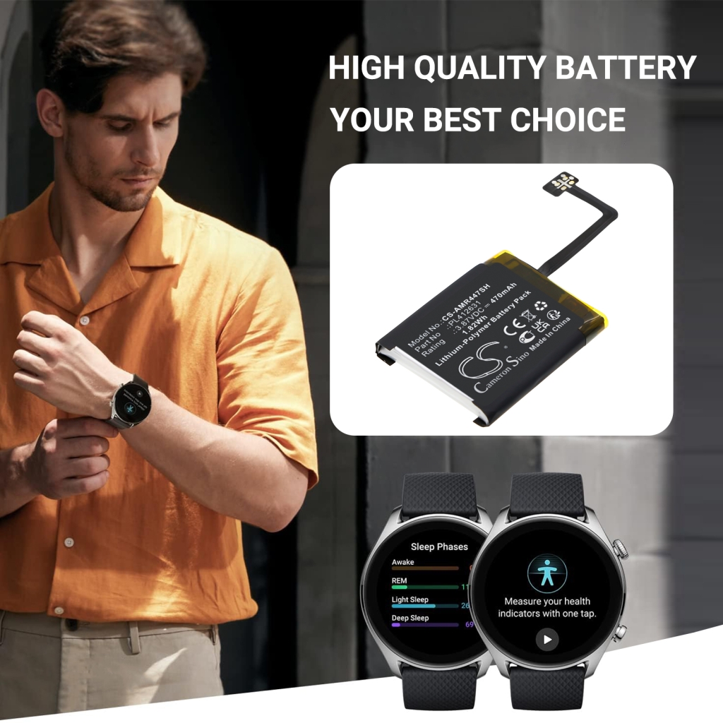 Smartwatch Battery Amazfit CS-AMR447SH