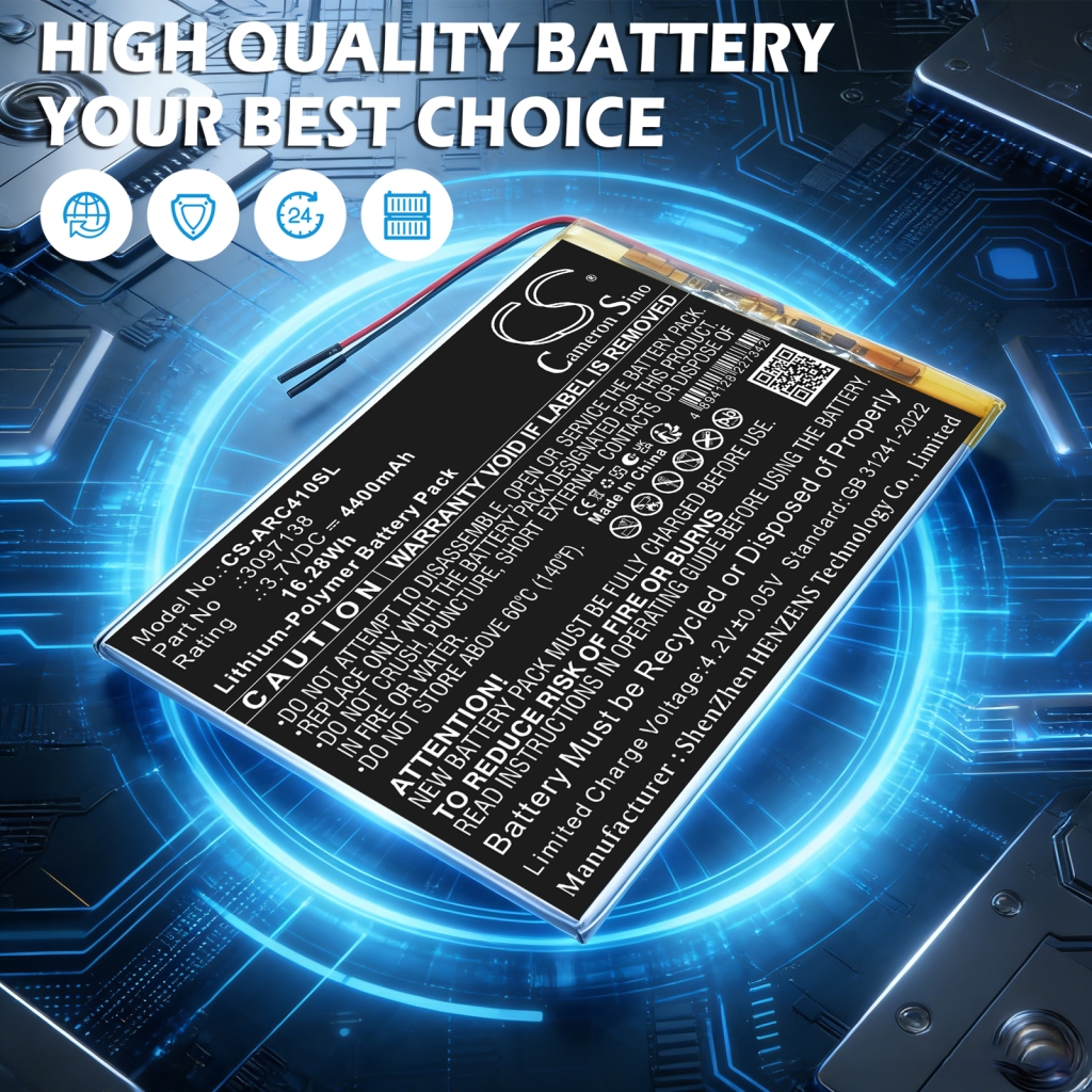 Battery compatible with Archos CS-ARC410SL