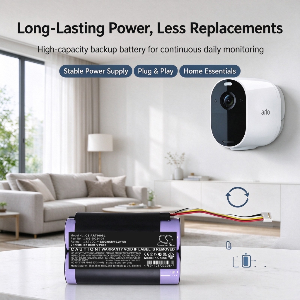 Battery compatible with Home Security Camera Battery