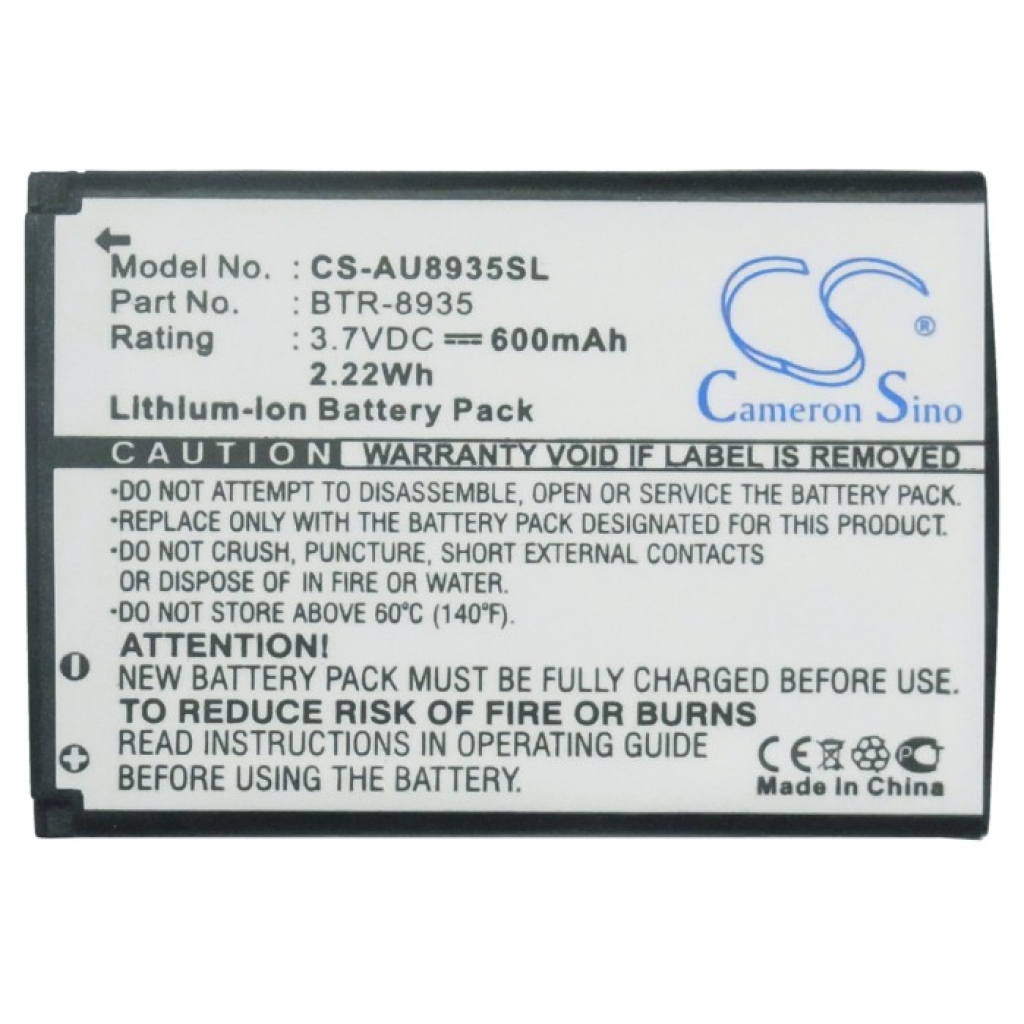 Battery compatible with Audiovox CS-AU8935SL