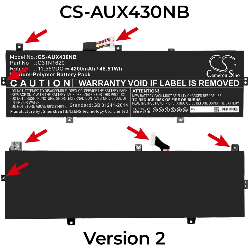 Notebook battery Asus Zenbook UX430UA-GV535T