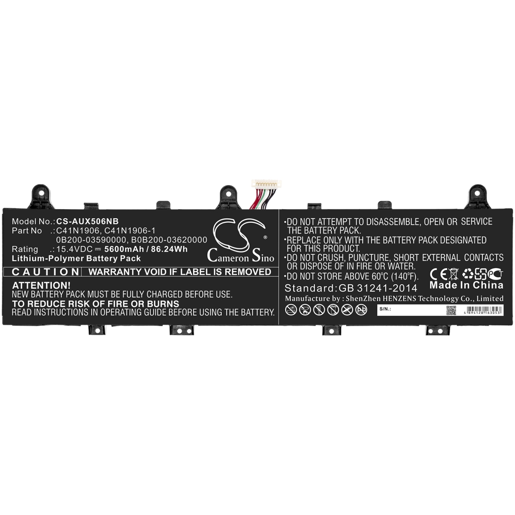Battery Replaces C41N1906