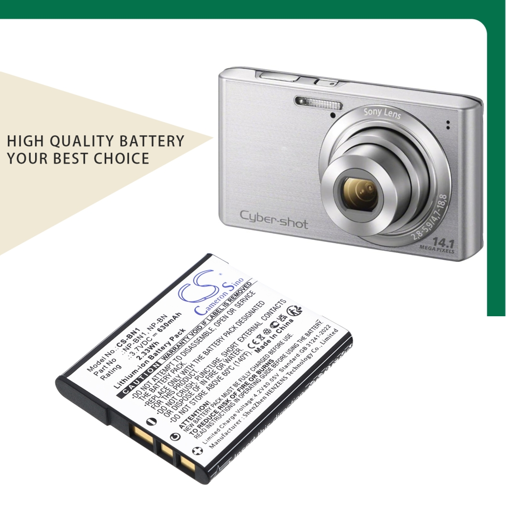 Battery compatible with Camera Battery