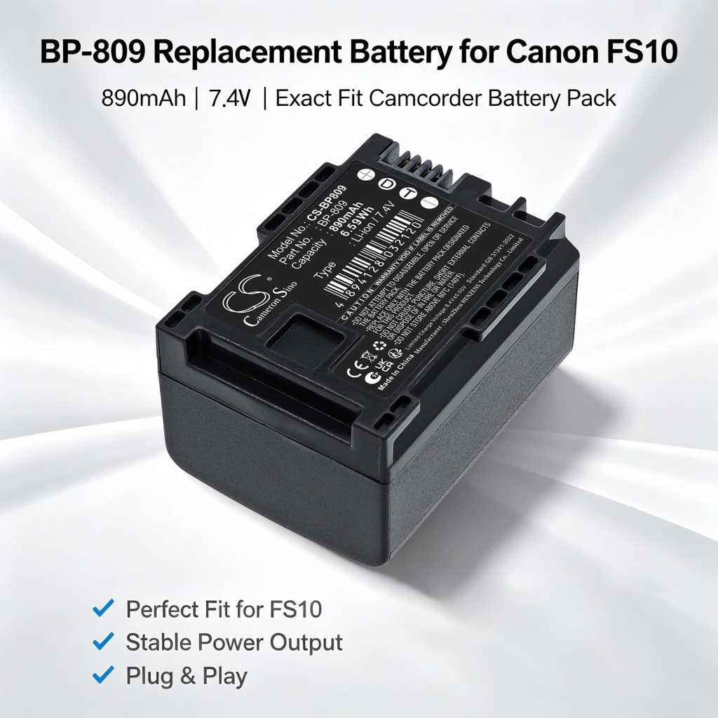 Battery Replaces Canon BP-809