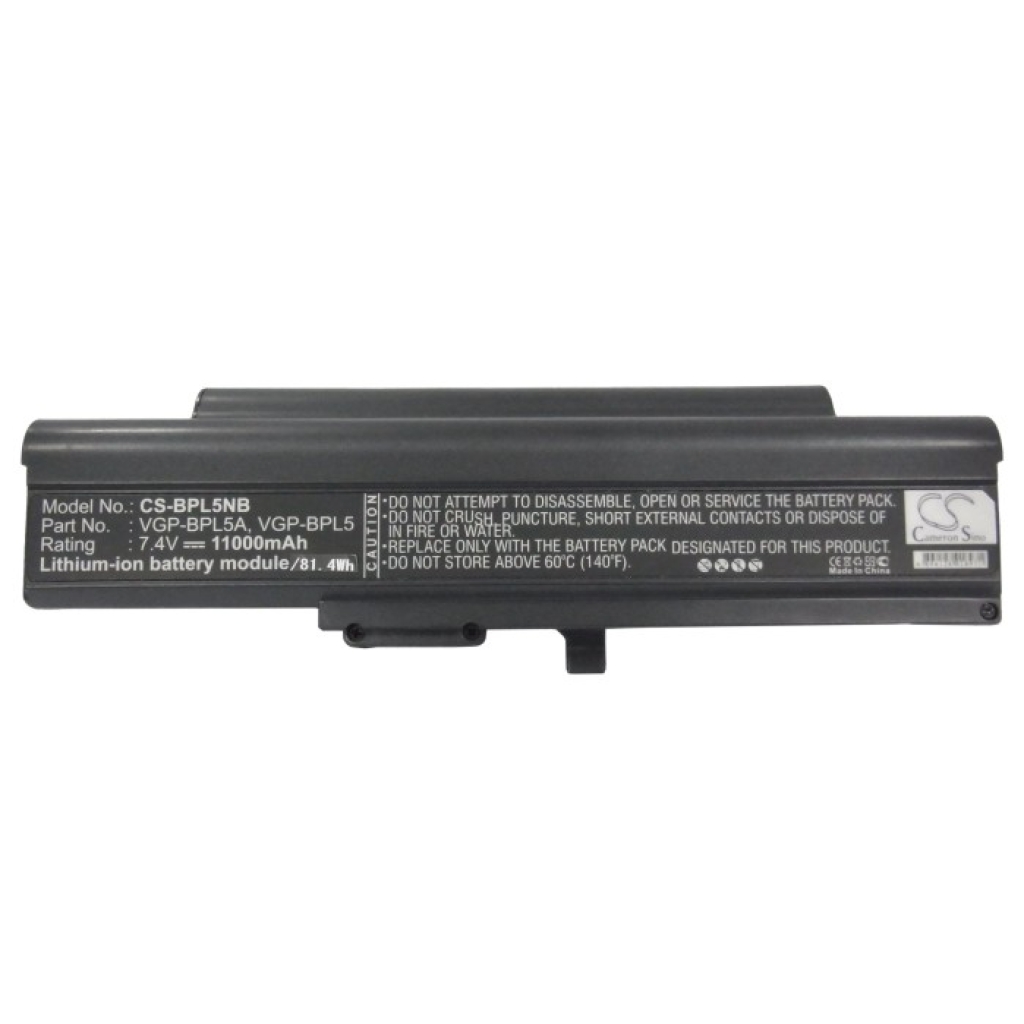 Compatible battery replacement for Sony VGP-BPL5,VGP-BPL5A,VGP-BPS5,VGP-BPS5A