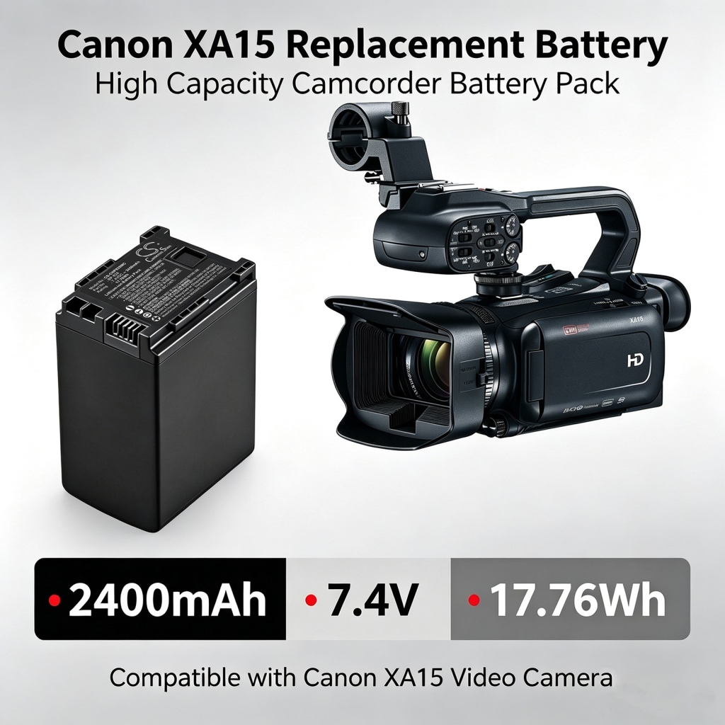 Batteries compatible with Canon LEGRIA FS20 FS200 FS21 CS-CNP828MC
