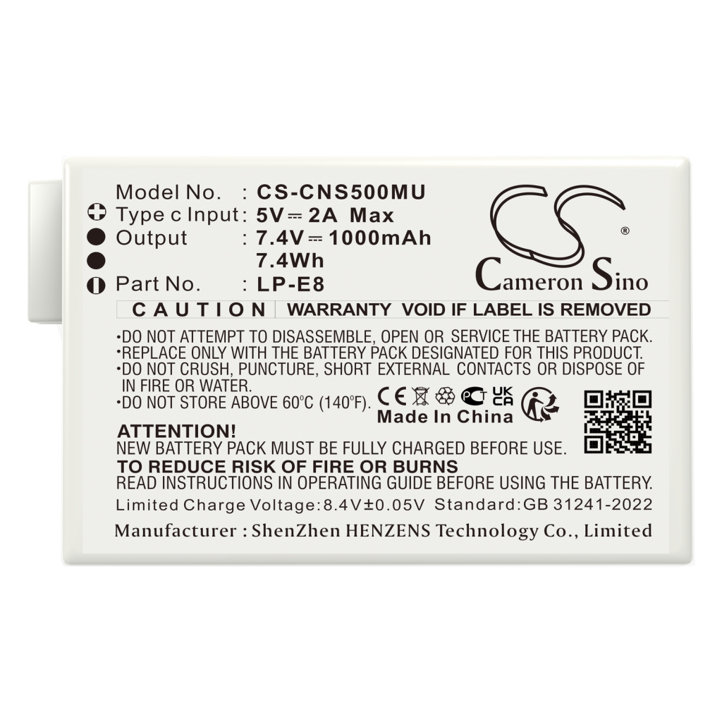 Camera Battery Canon CS-CNS500MU