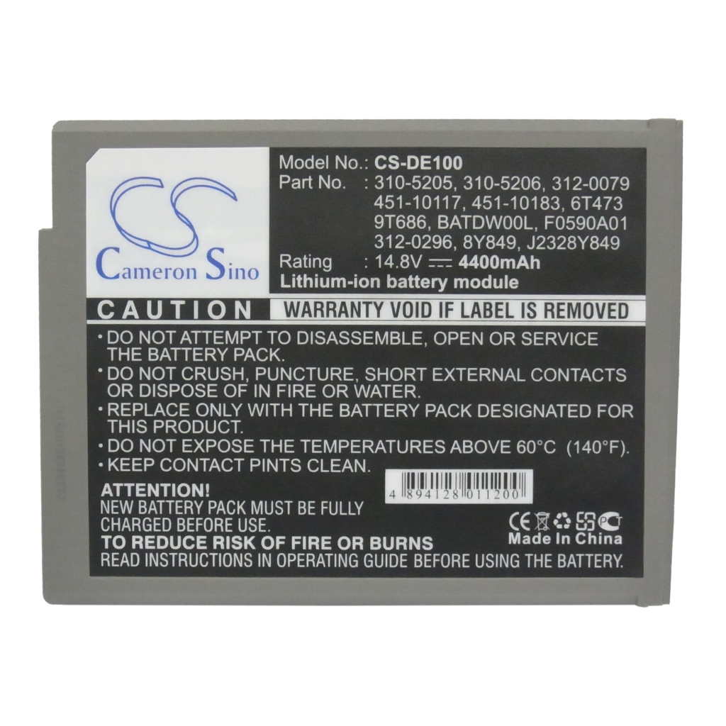 Battery Replaces Dell 451-10183