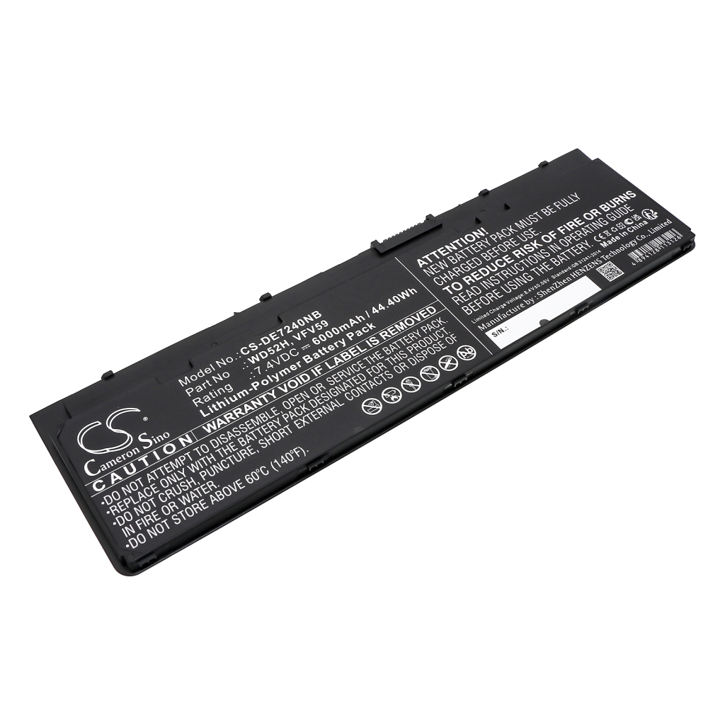 Notebook battery DELL CS-DE7240NB