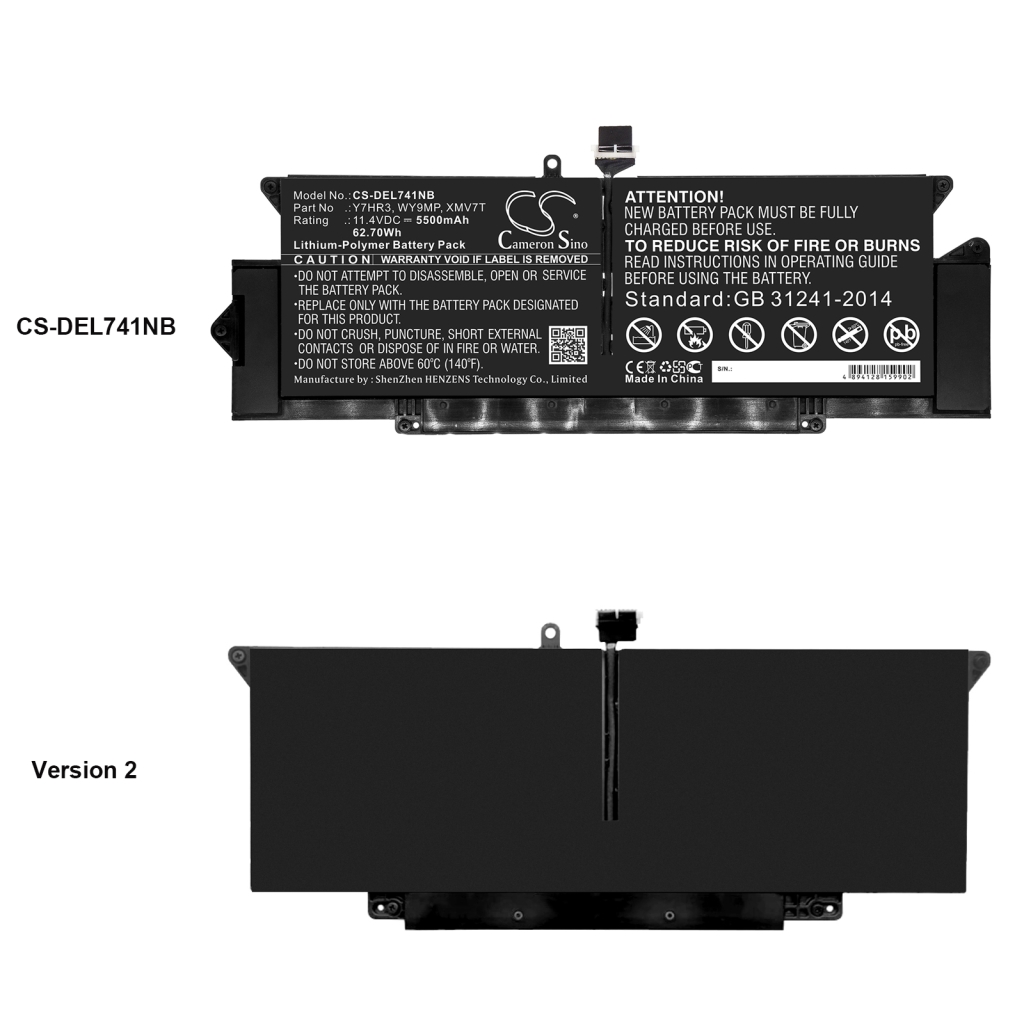 Battery Replaces YJ9RP