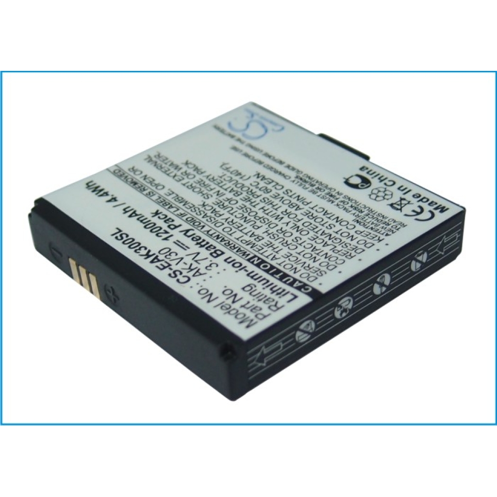 CS-EAK300SL battery angled reverse label view, Cameron Sino