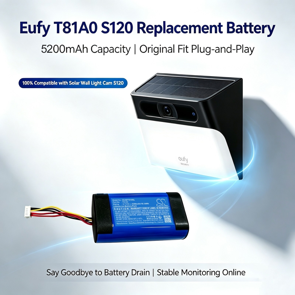 Battery for Eufy S120 Solar Wall Light Cam