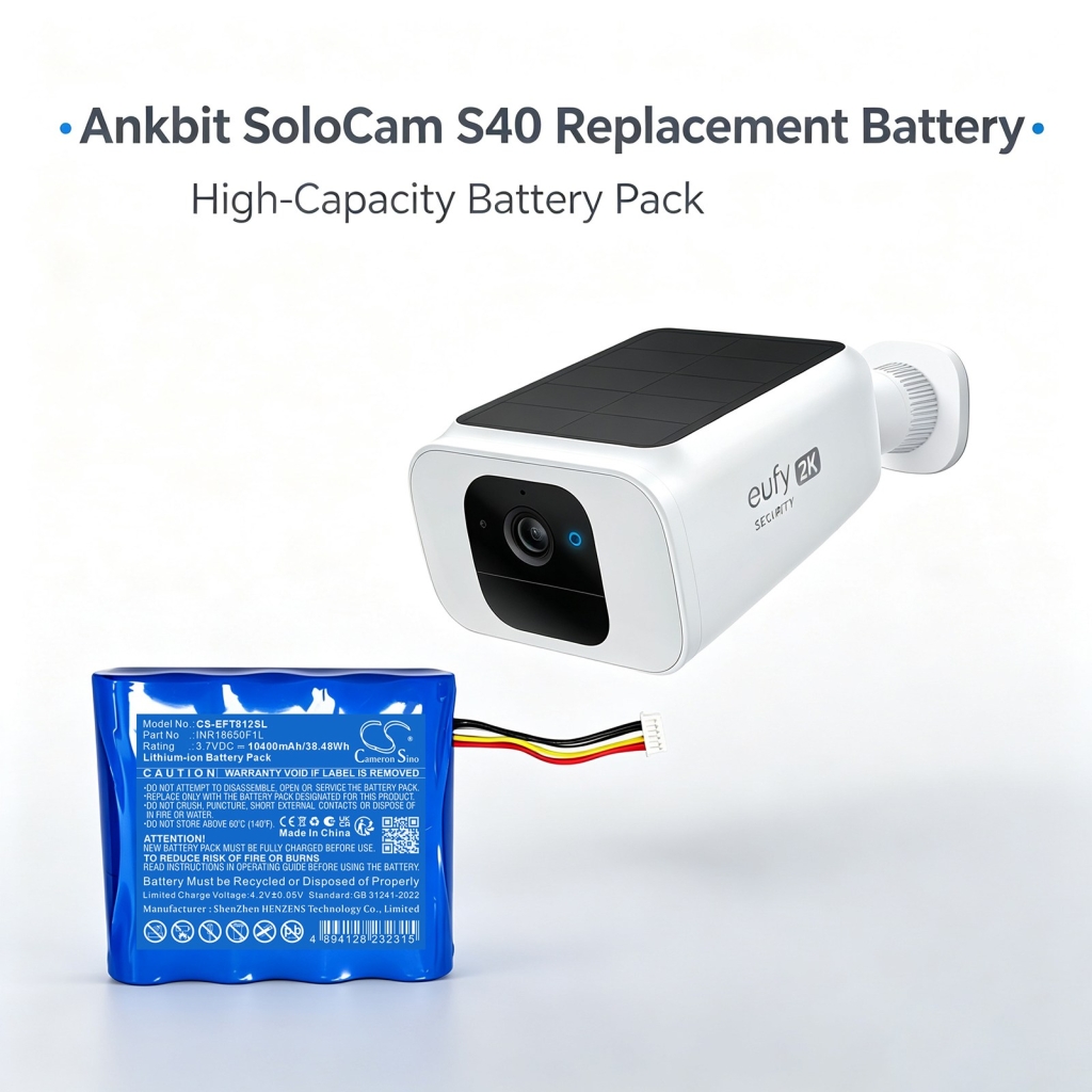 Batteries compatible with Eufy SoloCam S40 S40 Solar CS-EFT812SL