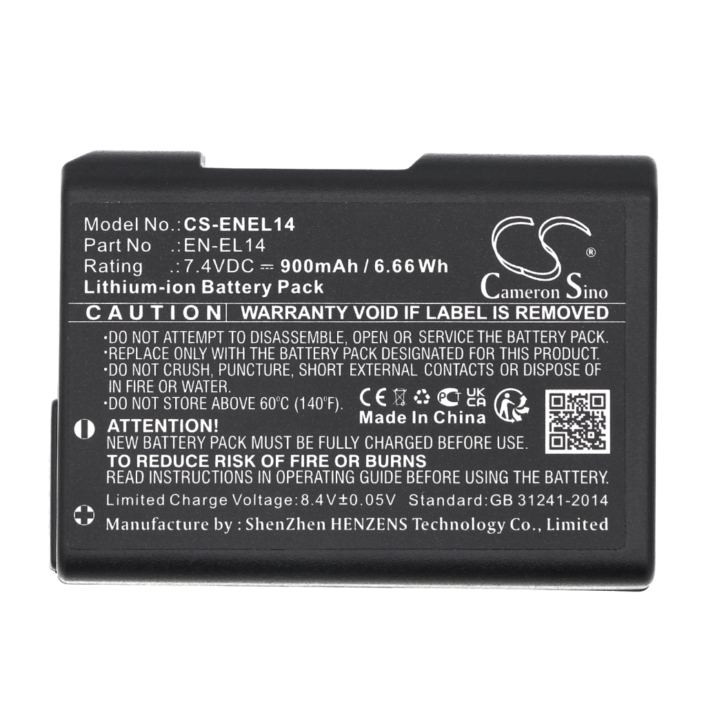 Compatible battery replacement for NIKON EN-EL14