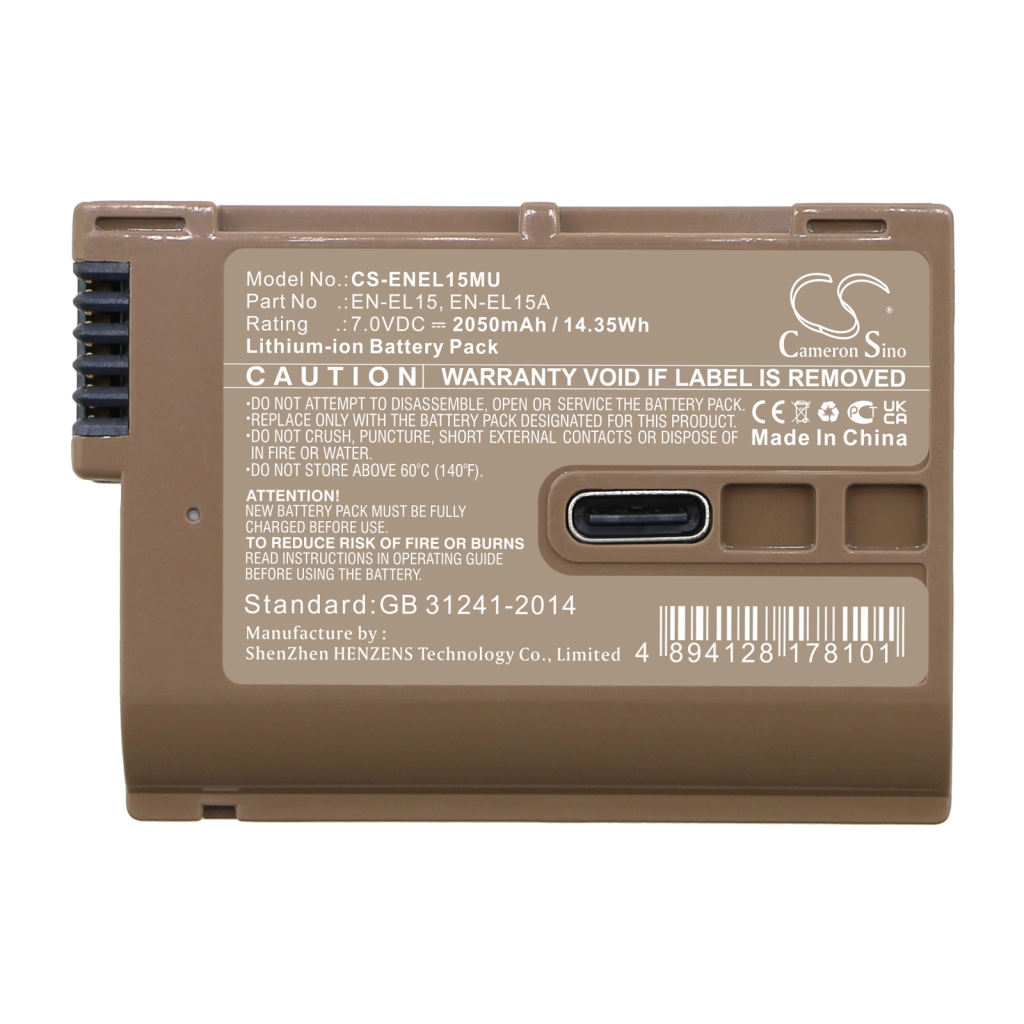Battery Replaces EN-EL15A