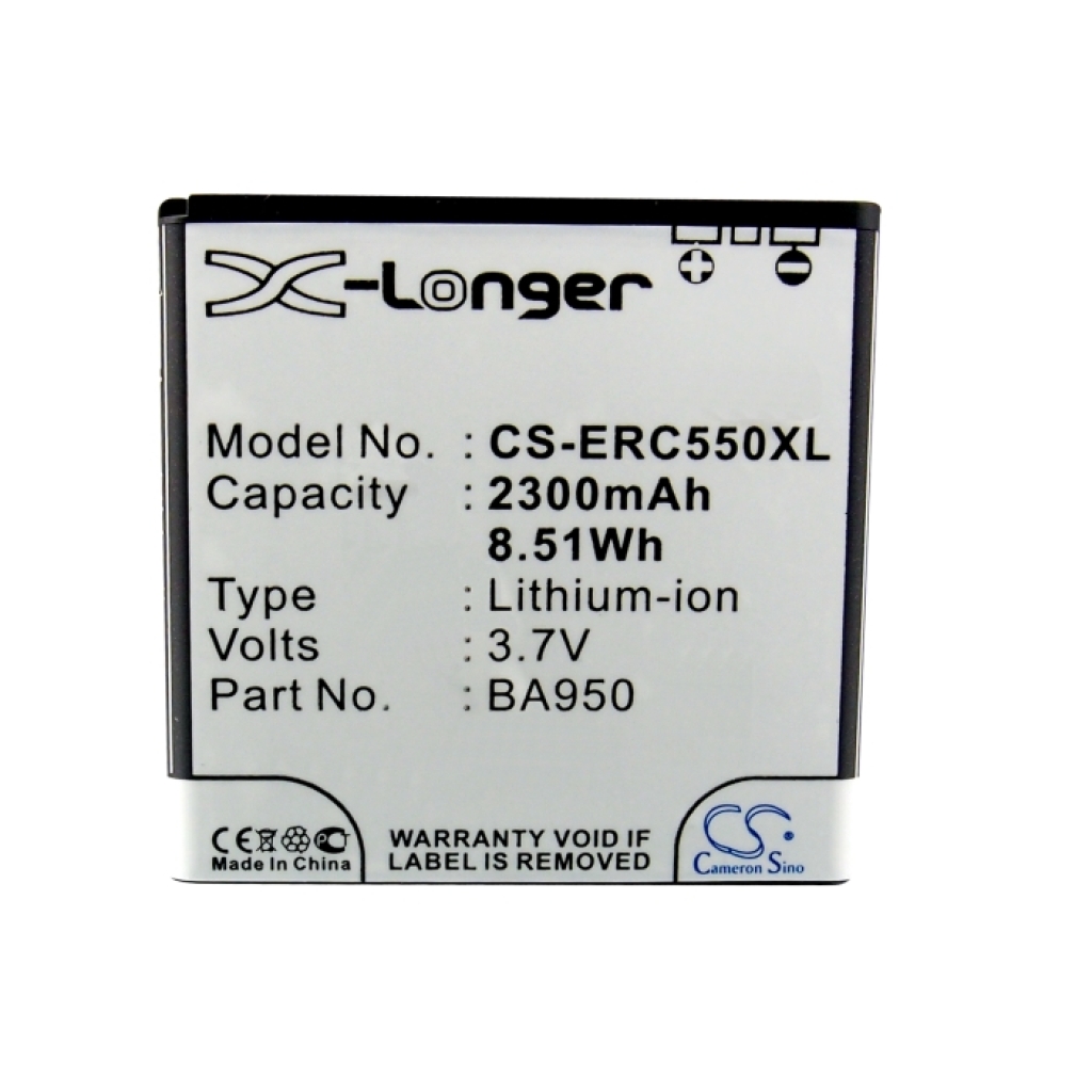 Battery compatible with Sony Ericsson CS-ERC550XL