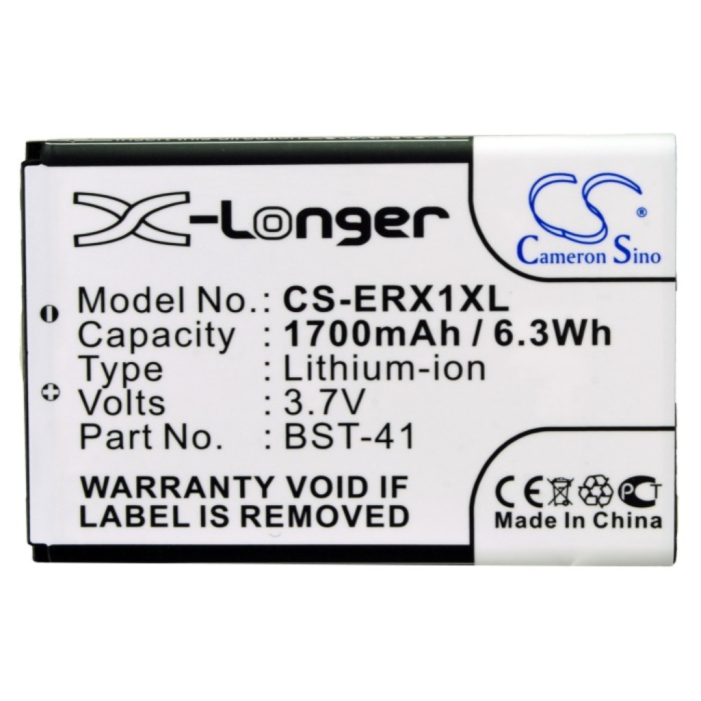 Battery compatible with Sony Ericsson Sony CS-ERX1XL