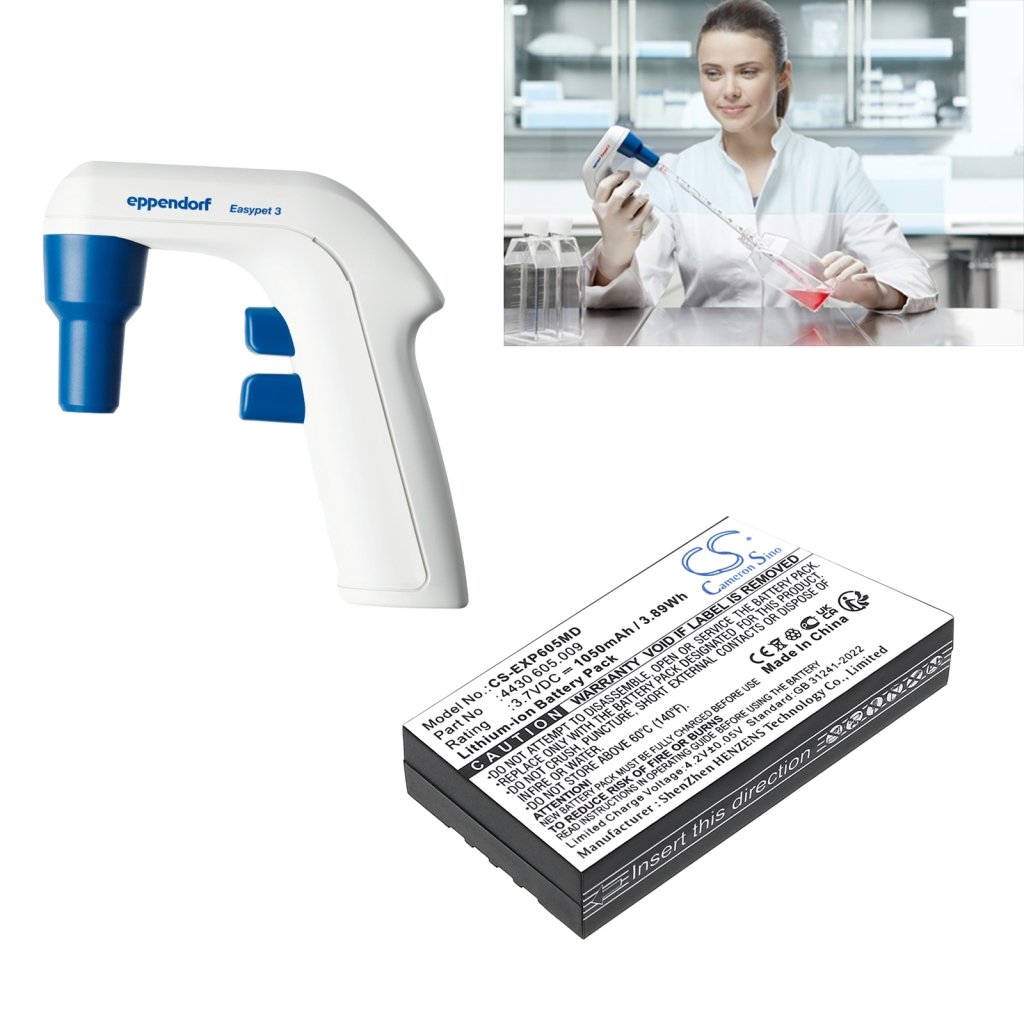 Compatible battery replacement for Eppendorf 4430 605.009