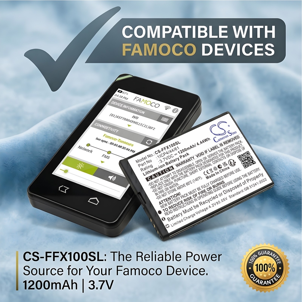 Battery compatible with Famoco