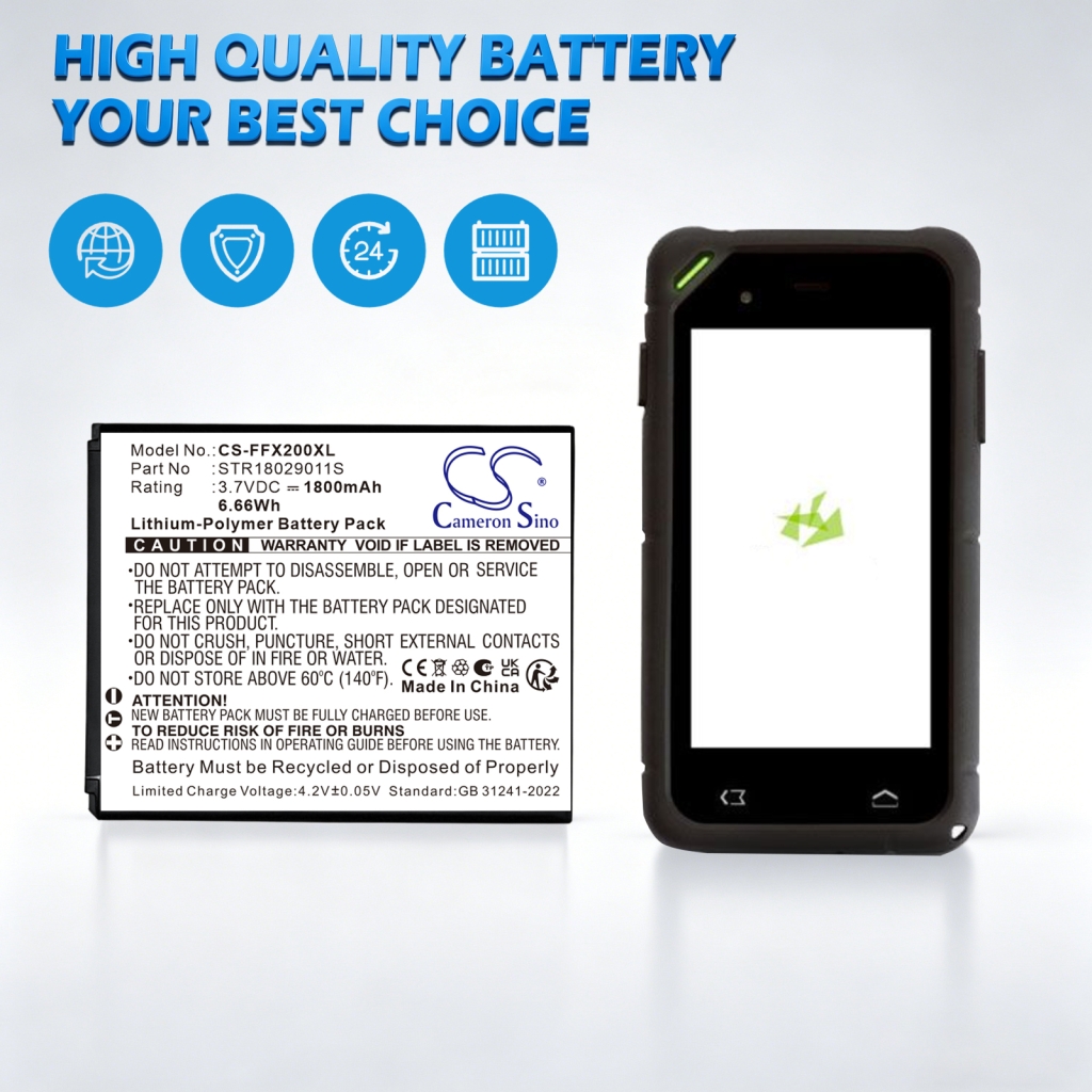 Battery compatible with Famoco CS-FFX200XL