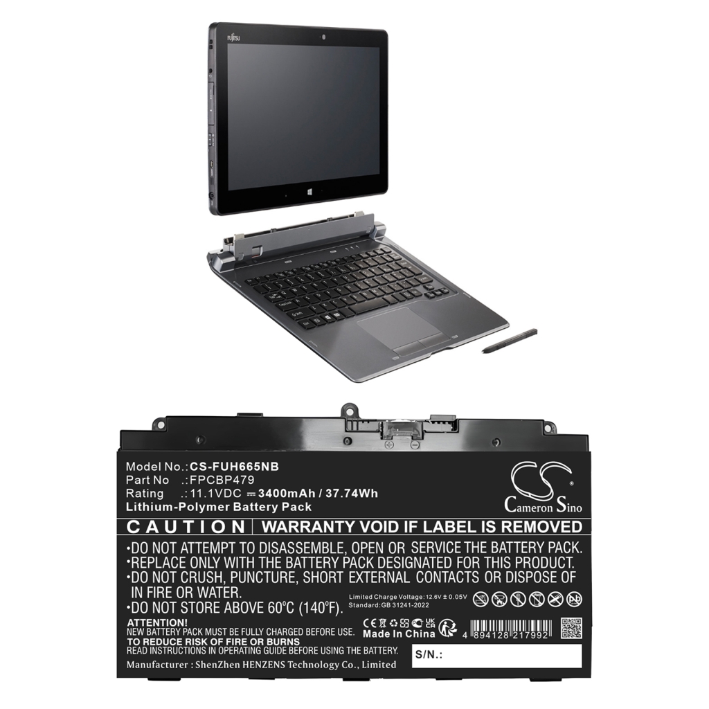 Notebook battery Fujitsu Stylistic Q665