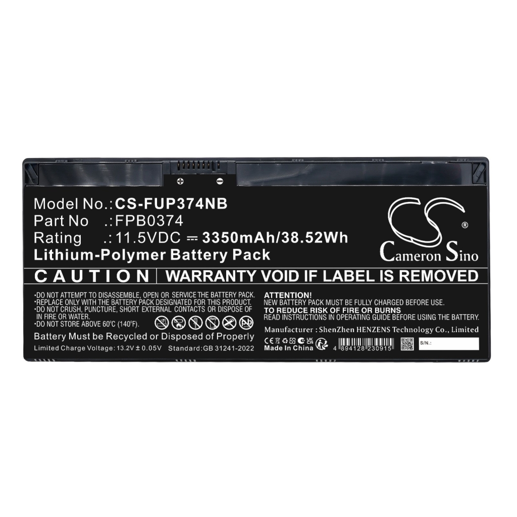 Batteries compatible with Fujitsu Lifebook U3114X U3114XS WQ1 CS-FUP374NB