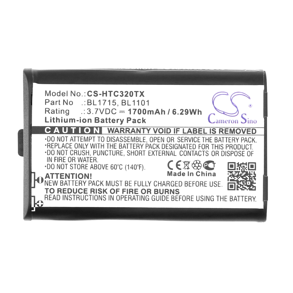 Battery compatible with HYT CS-HTC320TX