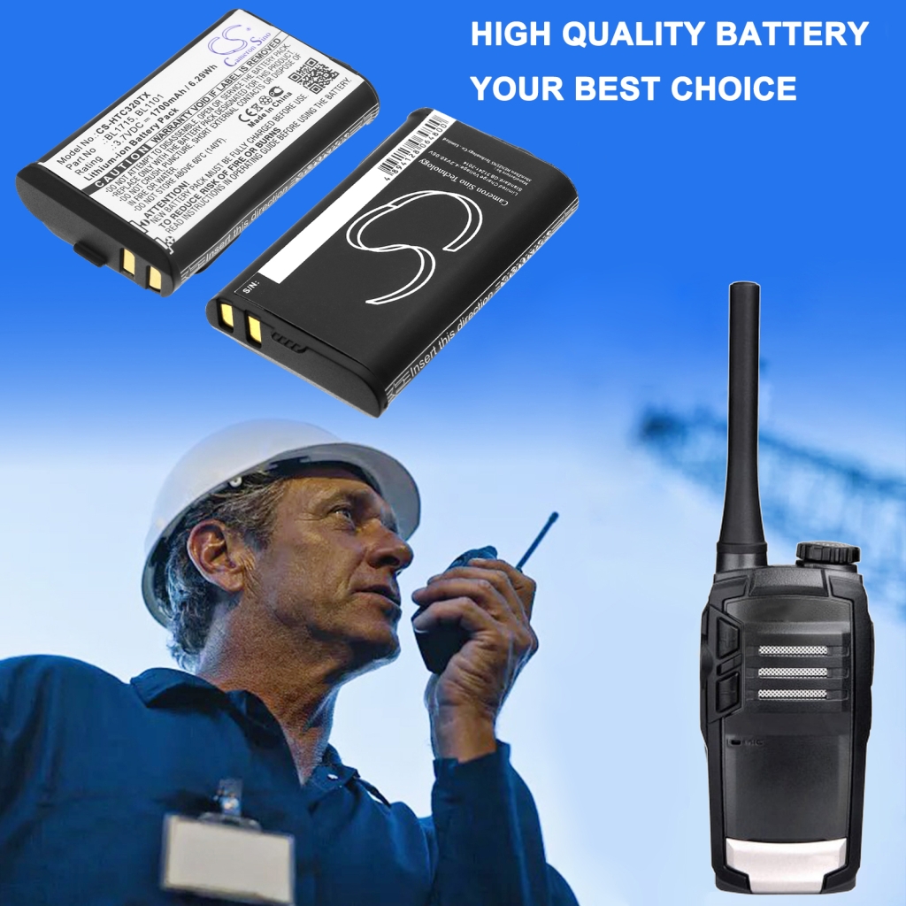 Battery compatible with HYT CS-HTC320TX
