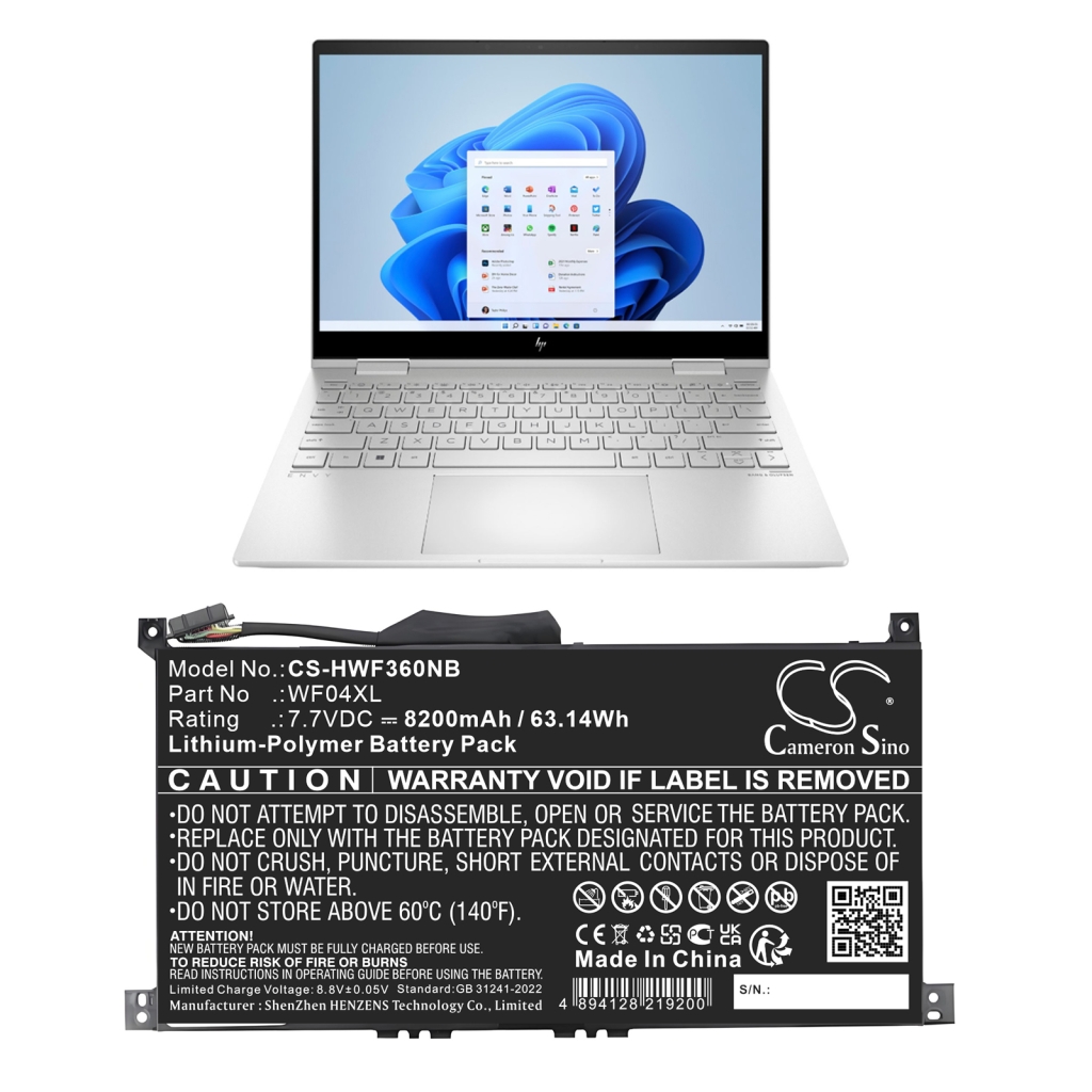 Notebook battery HP ENVY X360 13-BF0053NF (CS-HWF360NB)