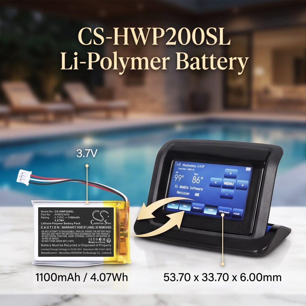 Batteries compatible with Hayward AQL2-POD2 AquaPod Wireless Remote Control CS-HWP200SL