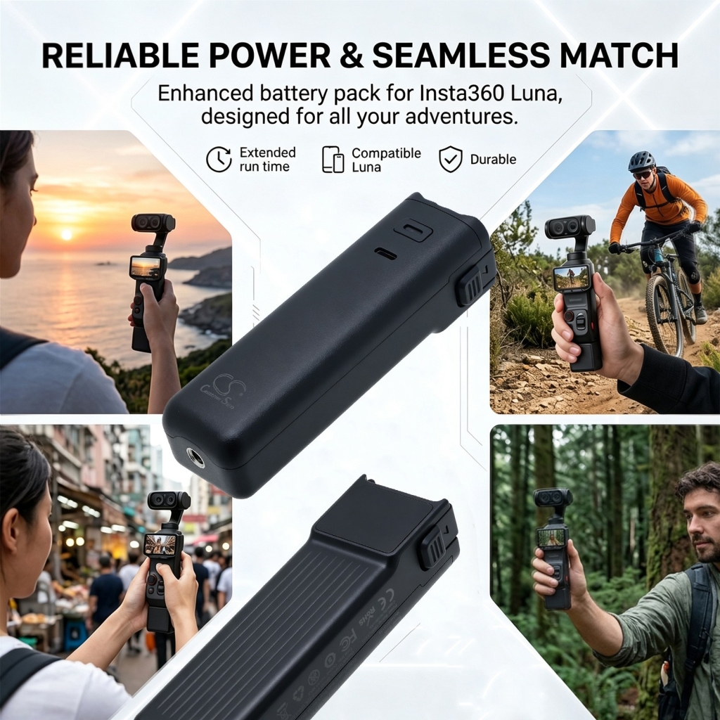 Batteries compatible with Insta360 Luna Luna CS-HYD135MC