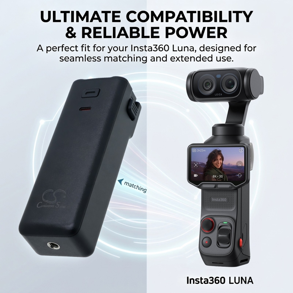 Batteries compatible with Insta360 Luna Luna CS-HYD136MC