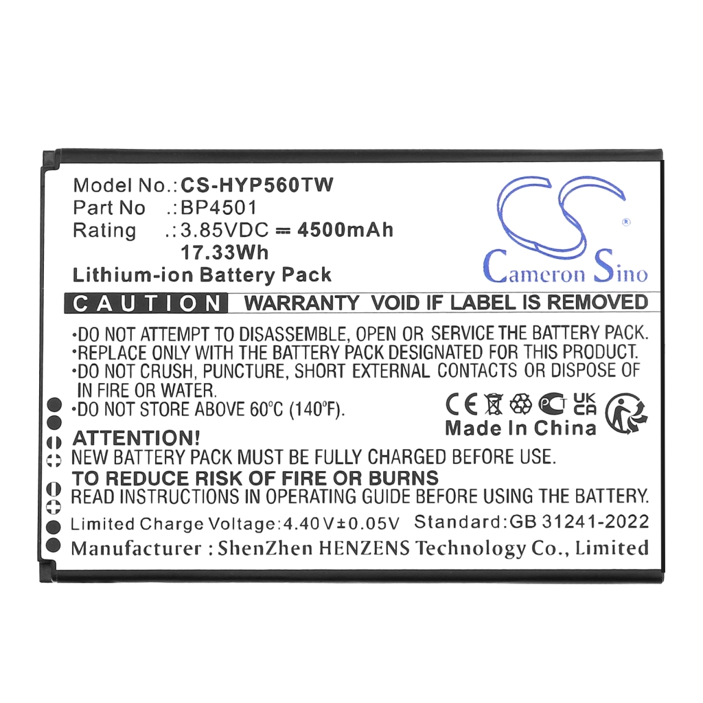 Compatible battery replacement for Hytera BP4501