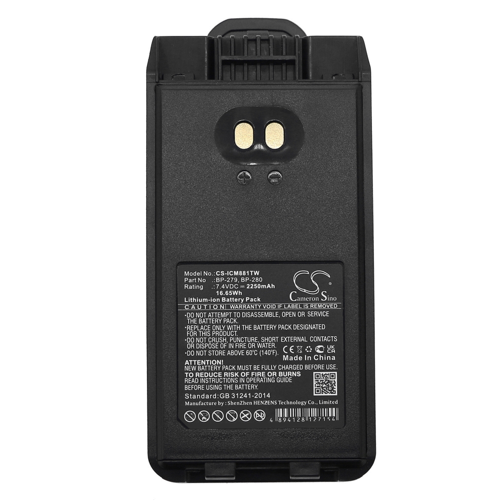 Two-Way Radio Battery Bearcom IC-F2000S