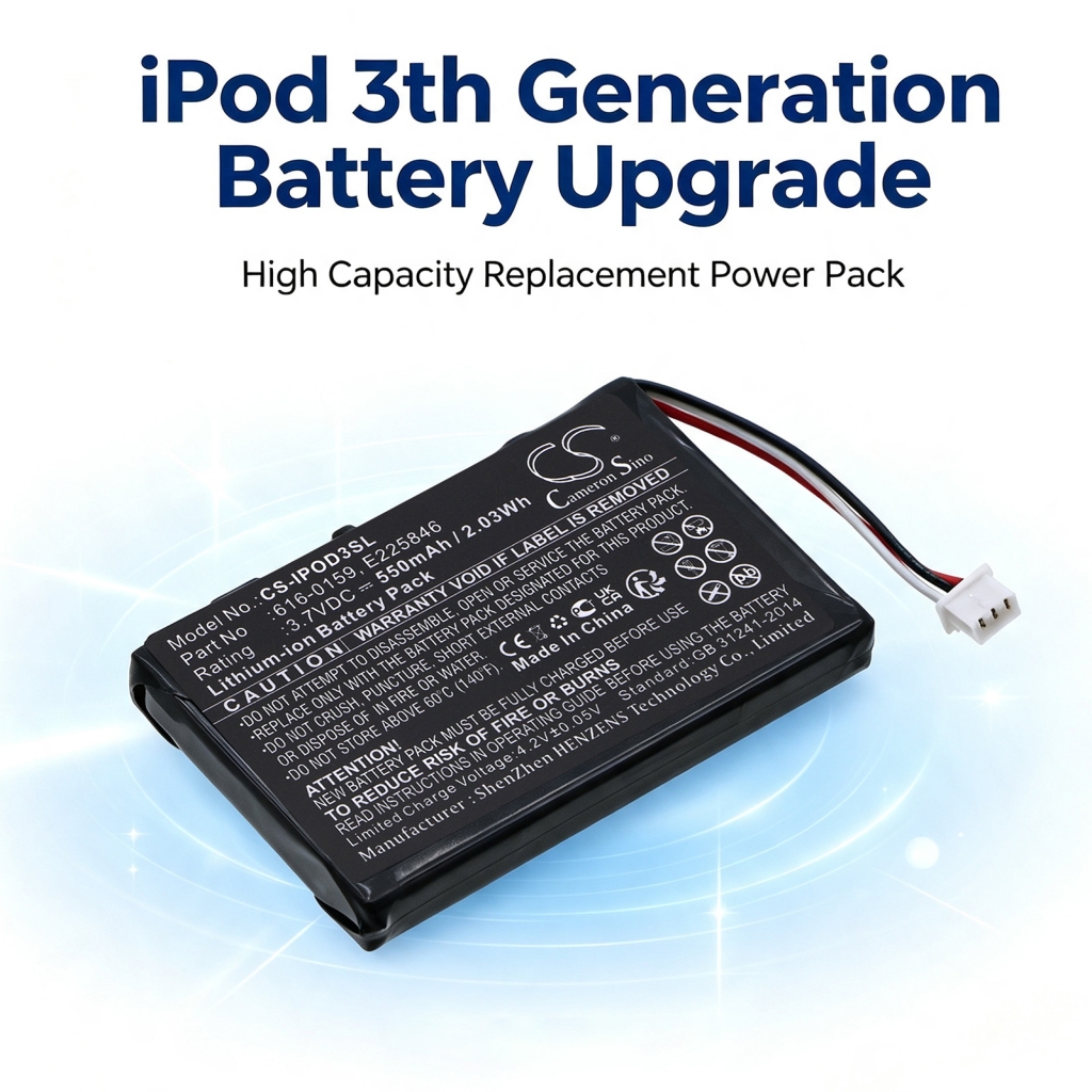 Battery compatible with Apple CS-IPOD3SL